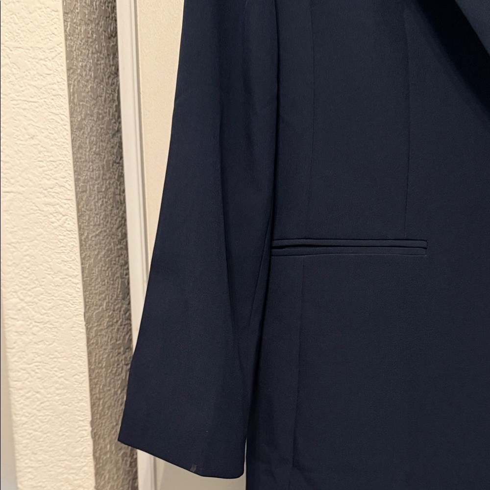 Banana Republic Dark Blue Women's Blazer Minimalist Classy with Lining Size 12 - Picture 4 of 13